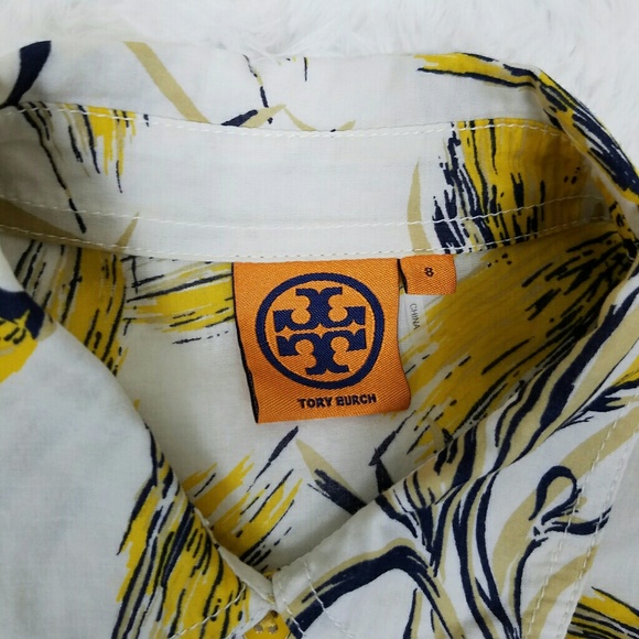 Tory Burch Wheat Button Down Shirt - Picture 5 of 7